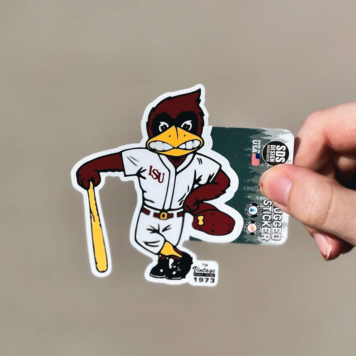 Ball Player Cy Rugged Sticker (3.5")